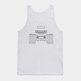 Monster truck IH Scout black outline graphic Tank Top